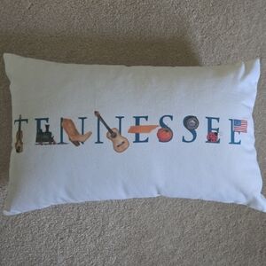 Tennessee Themed 11×17 White Accent Pillow